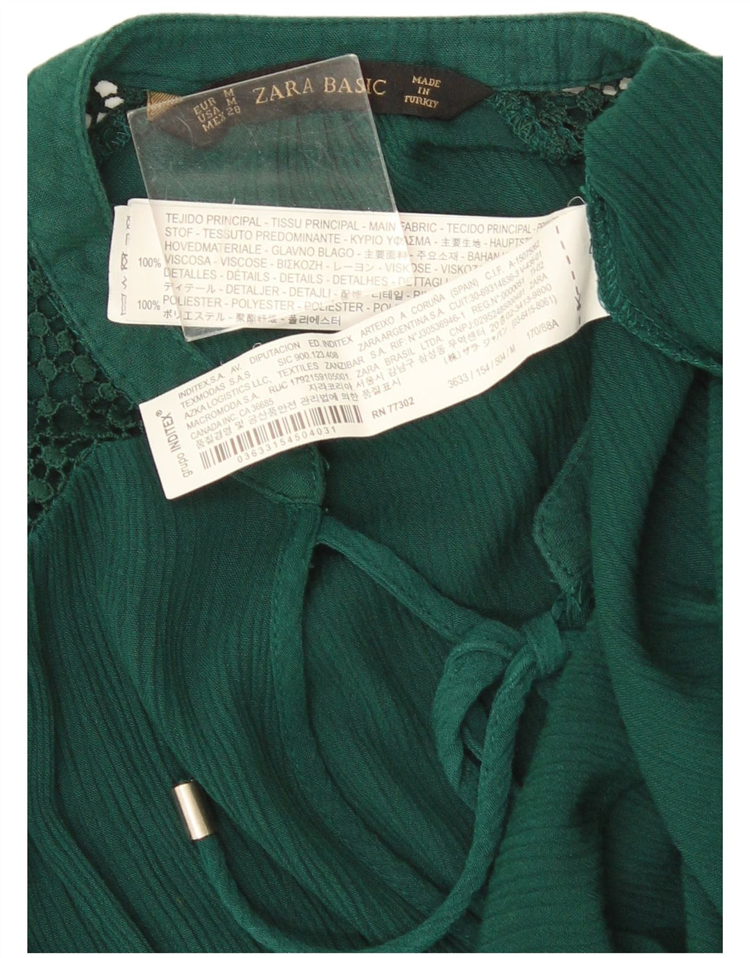 Zara Damen Etuikleid UK 14 Mittelgrüne Viskose