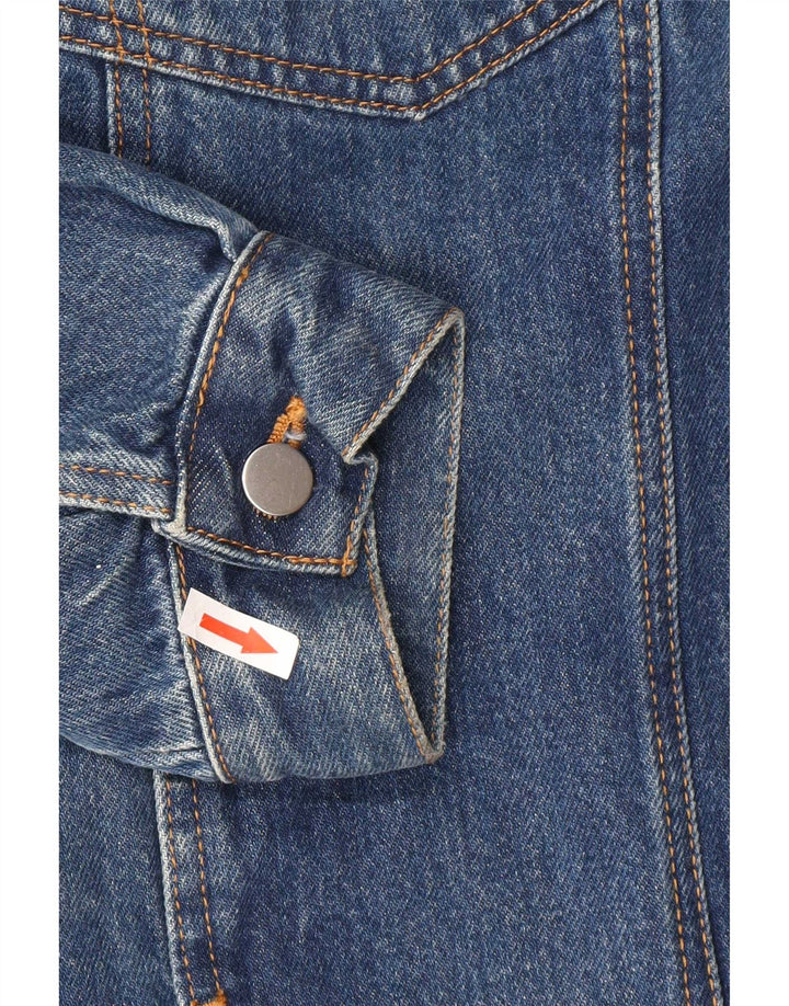 Vintage Herren Jeansjacke UK 44 2XL Blaue Baumwolle