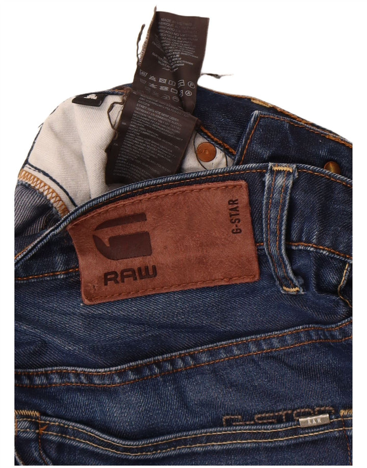 G-Star Herren 3301 Straight Jeans W32 L30 Blaue Baumwolle