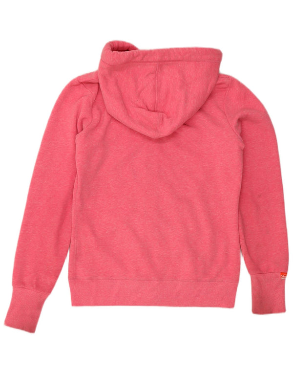 Superdry Damen Zip Hoodie Pullover UK 10 Small Pink