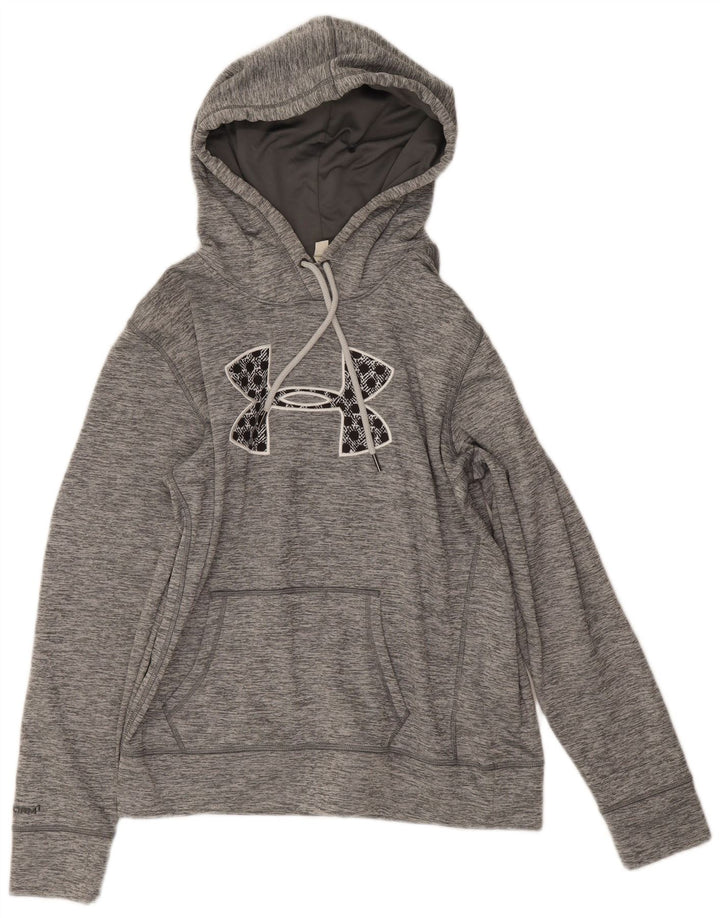 Under Armour Damen Graphic Hoodie Pullover UK 14 Mittelgraues Polyester