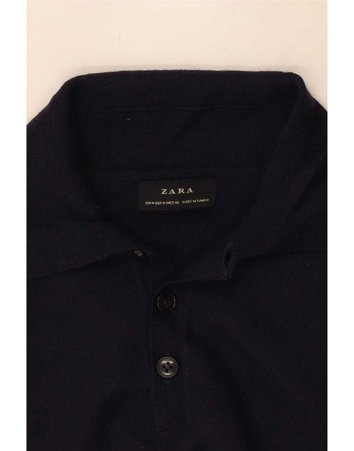 Zara Herren-Pullover mit Rollkragen, mittelgroß, Marineblau