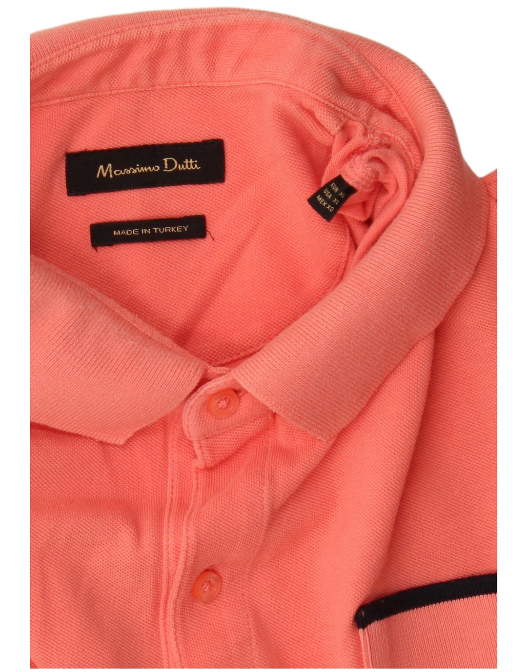 MASSIMO DUTTI Herren Slim Fit Poloshirt XL Orange