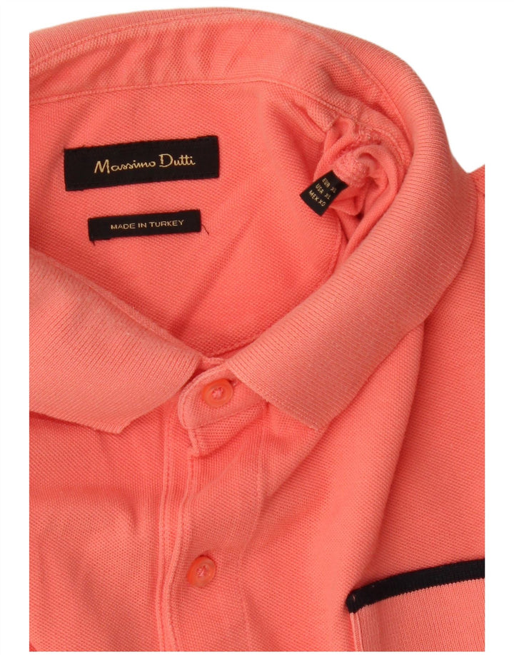 MASSIMO DUTTI Herren Slim Fit Poloshirt XL Orange