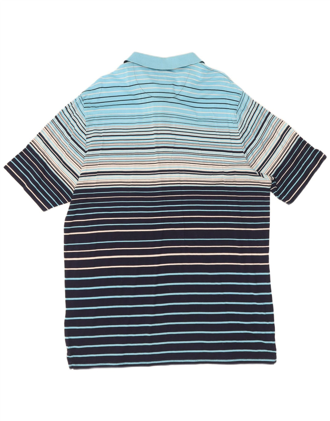 Marks & Spencer Herren-Poloshirt XL, blau gestreift, Baumwolle