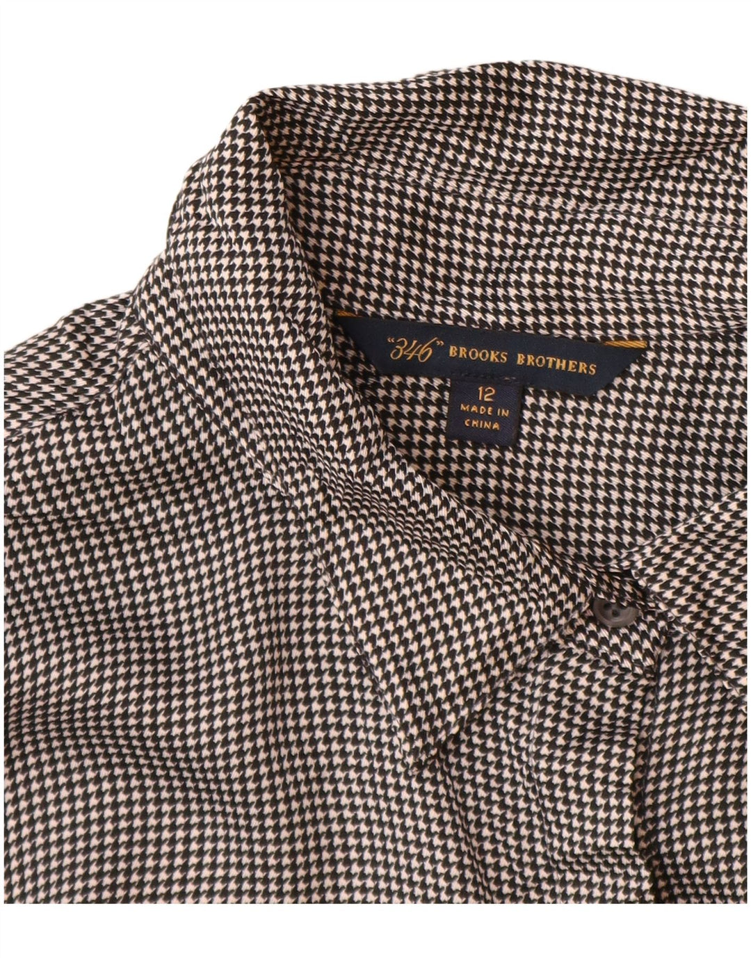 Brooks Brothers Damen 346 Hemdbluse US 12 Large Grau Polyester