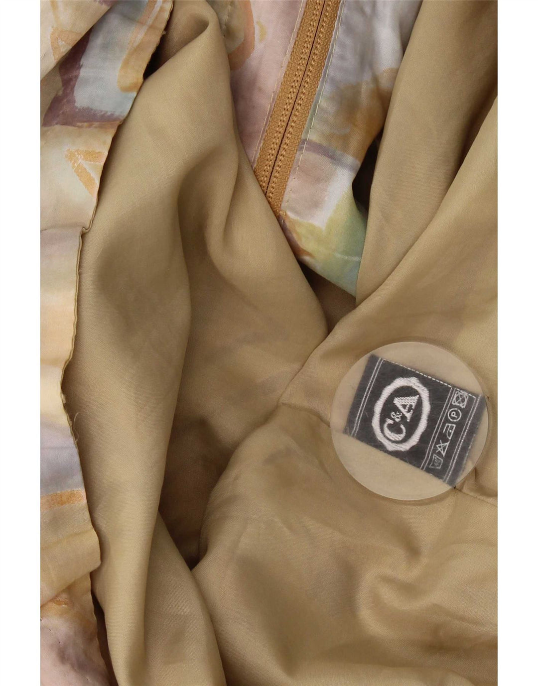 C & A Damen-Regenjacke mit abstraktem Muster, Größe 40, mehrfarbig