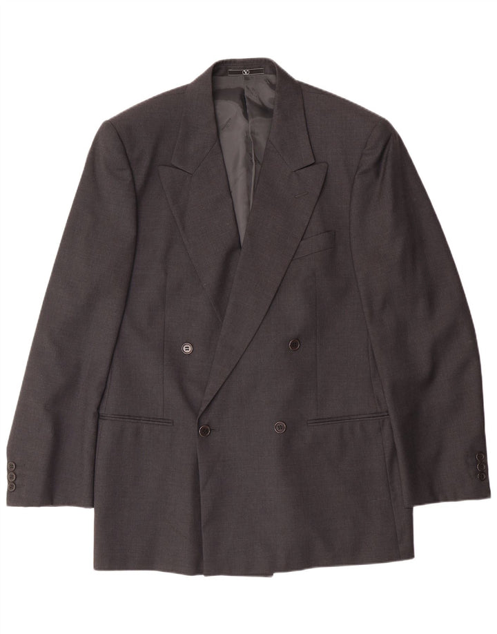 VALENTINO Herren zweireihiger 2-teiliger Anzug IT 50 Large W34 L30 Grau