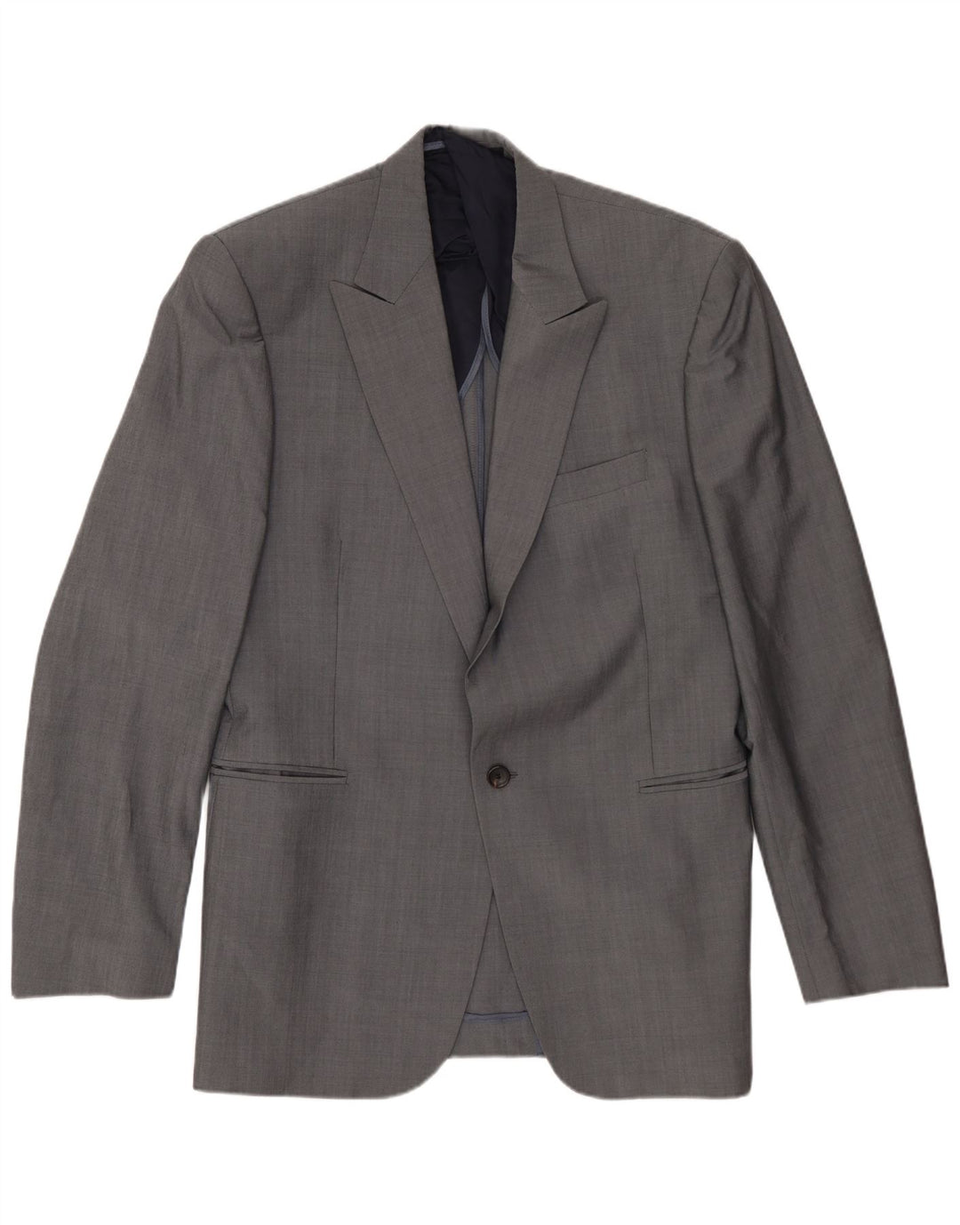 REISS Herren-Blazer mit 1 Knopf, UK 40, große graue Wolle