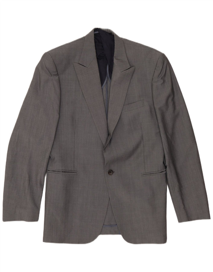 REISS Herren-Blazer mit 1 Knopf, UK 40, große graue Wolle