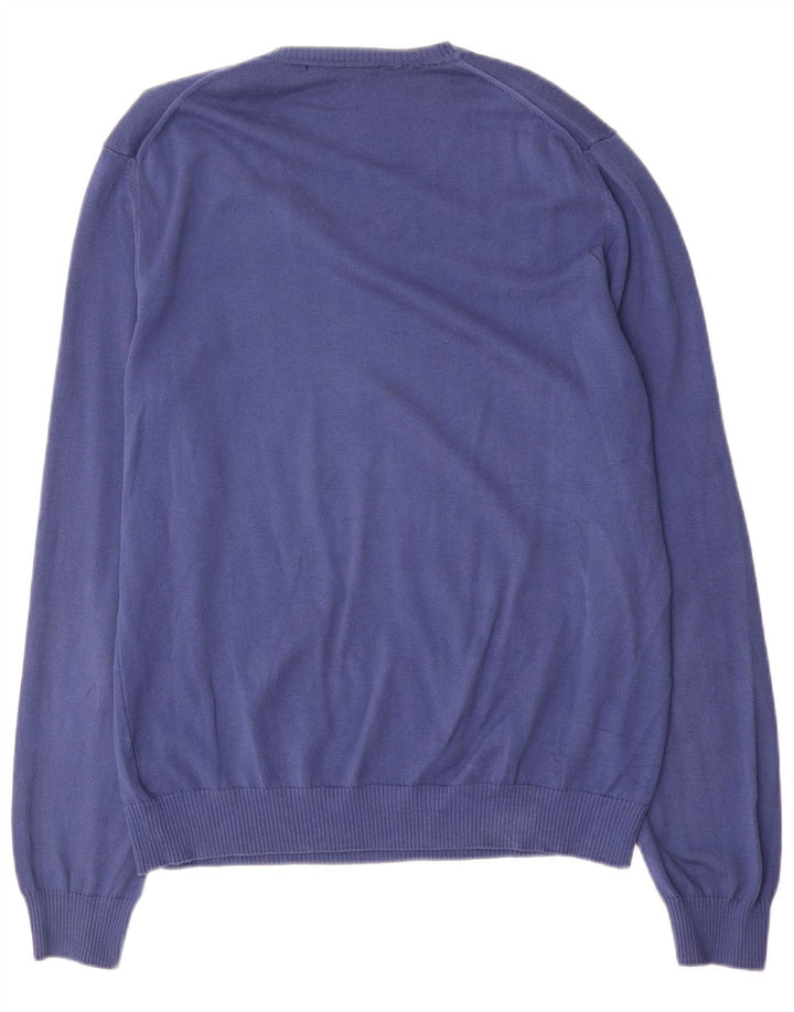 Harmont & Blaine Herren-Pullover mit V-Ausschnitt, Größe L, Blau