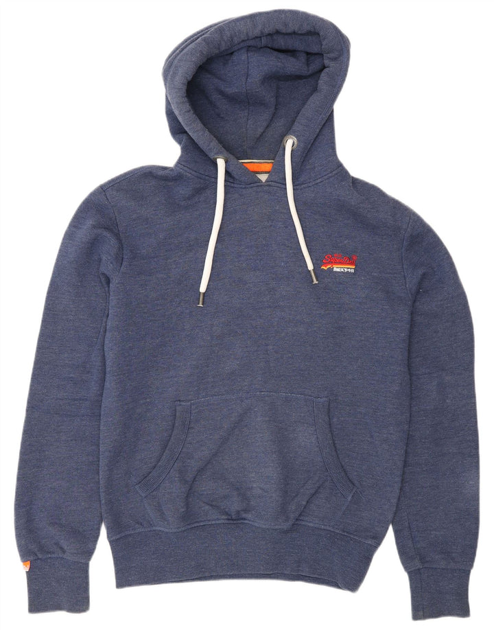 Superdry Herren-Kapuzenpullover mit normaler Passform, Größe S, Blau, Baumwolle