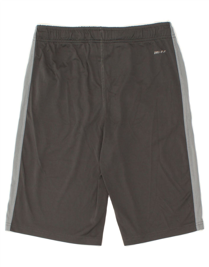 NIKE Boys Dri Fit Sport Shorts 10-11 Years Medium Grey Colourblock Vintage Nike and Second-Hand Nike from Messina Hembry 