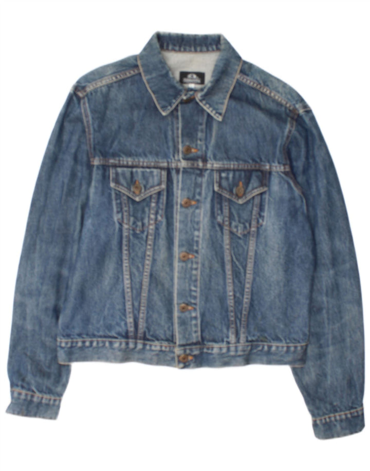 Terranova Herren Jeansjacke UK 40 Große blaue Baumwolle