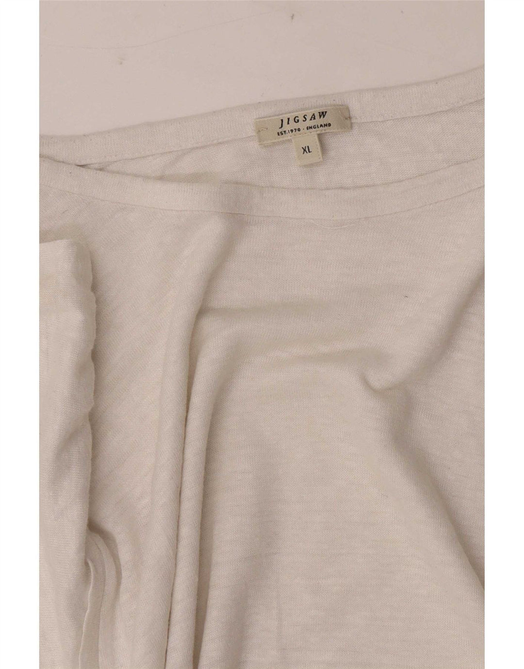 Jigsaw Damen T-Shirt Top UK 18 XL Weiß