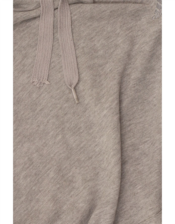 Adidas Herren Kapuzenpullover Mittelgrau gefleckte Baumwolle