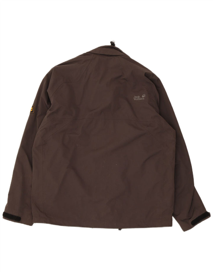 Jack Wolfskin Herren Regenjacke UK 40/42 Large Grau Polyamid