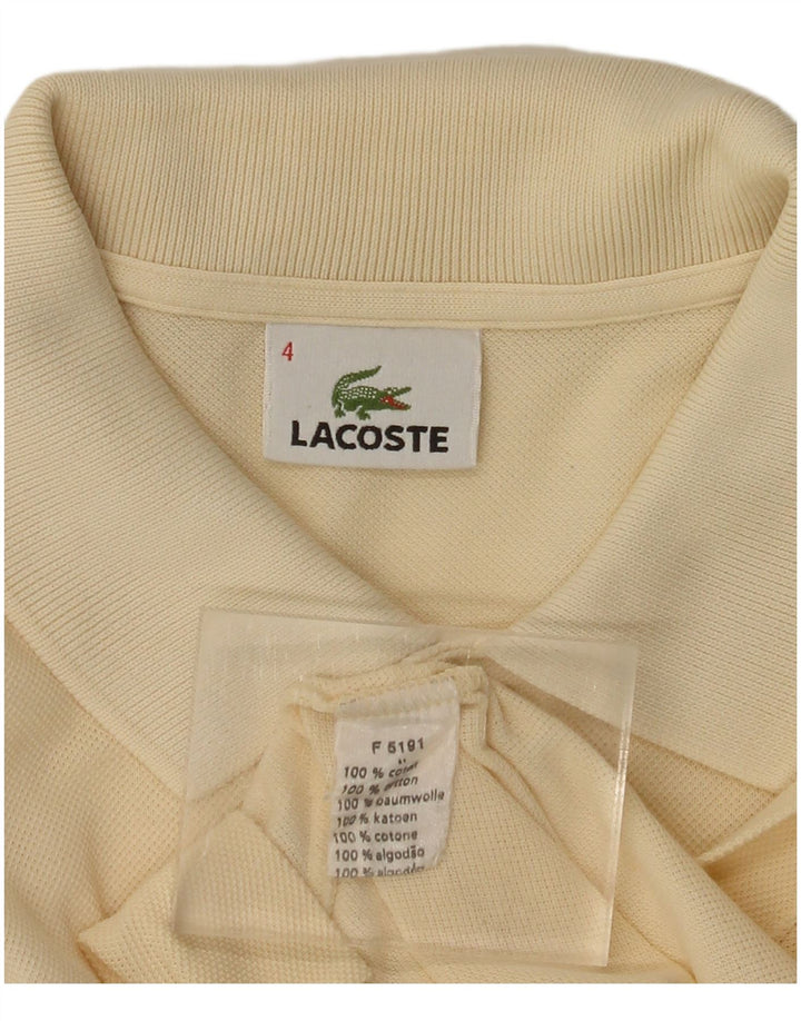 Lacoste Herren-Poloshirt mit normaler Passform, Größe 4, mittelgelb, Baumwolle, klassisch