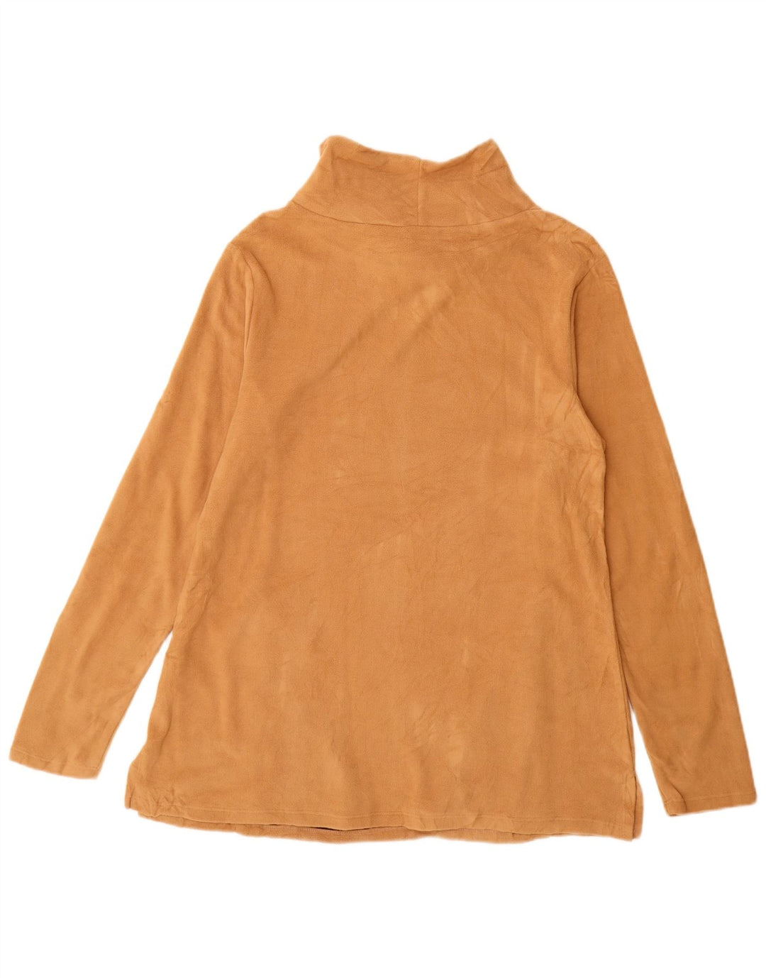 Eddie Bauer Damen Longline-Fleecepullover UK 14 Mittelbraunes Polyester