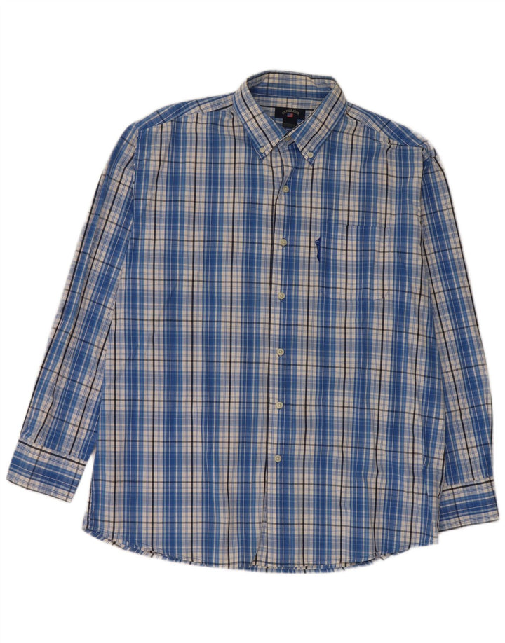 U.S. Polo Assn. Herrenhemd aus Baumwolle, groß, blau kariert