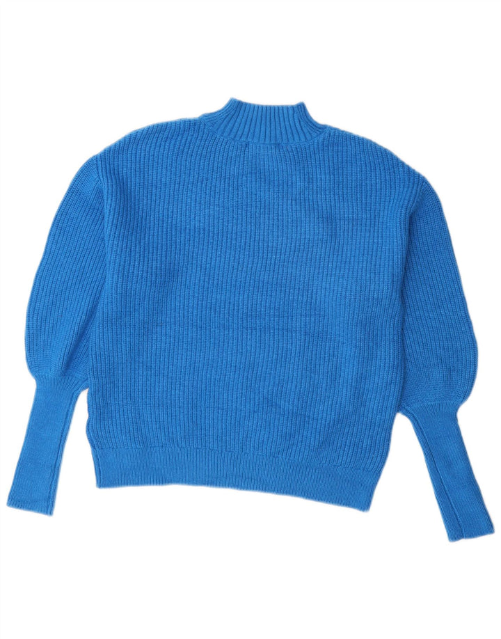 Marks & Spencer Rollkragenpullover für Damen, Gr. 10, Größe S, blau, Viskose