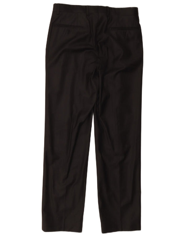 Pierre Cardin Herren gerade Anzughose IT 46 Small W32 L31 Schwarze Wolle