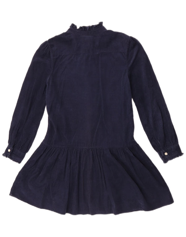 Ralph Lauren Mädchenkleid mit langen Ärmeln und tiefer Taille, 9–10 Jahre, Marineblau