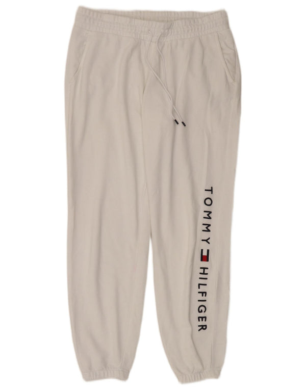 Tommy Hilfiger Damen-Trainingshose mit Grafik, Jogginghose, UK 12, Mittelweiß