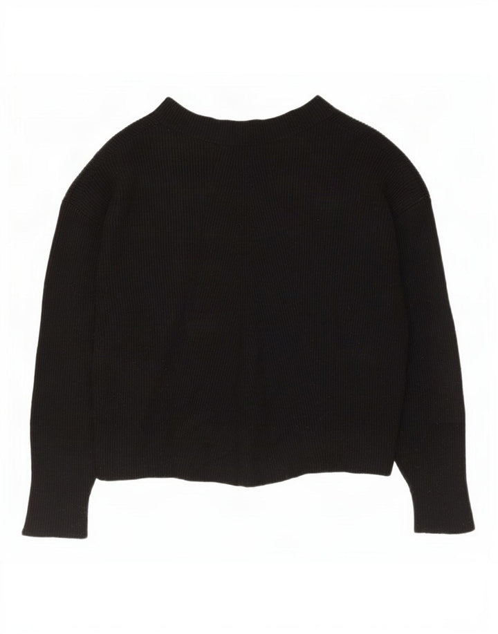 Zara Damen-Pullover, übergroß, U-Boot-Ausschnitt, Gr. 10, Größe S, Schwarz
