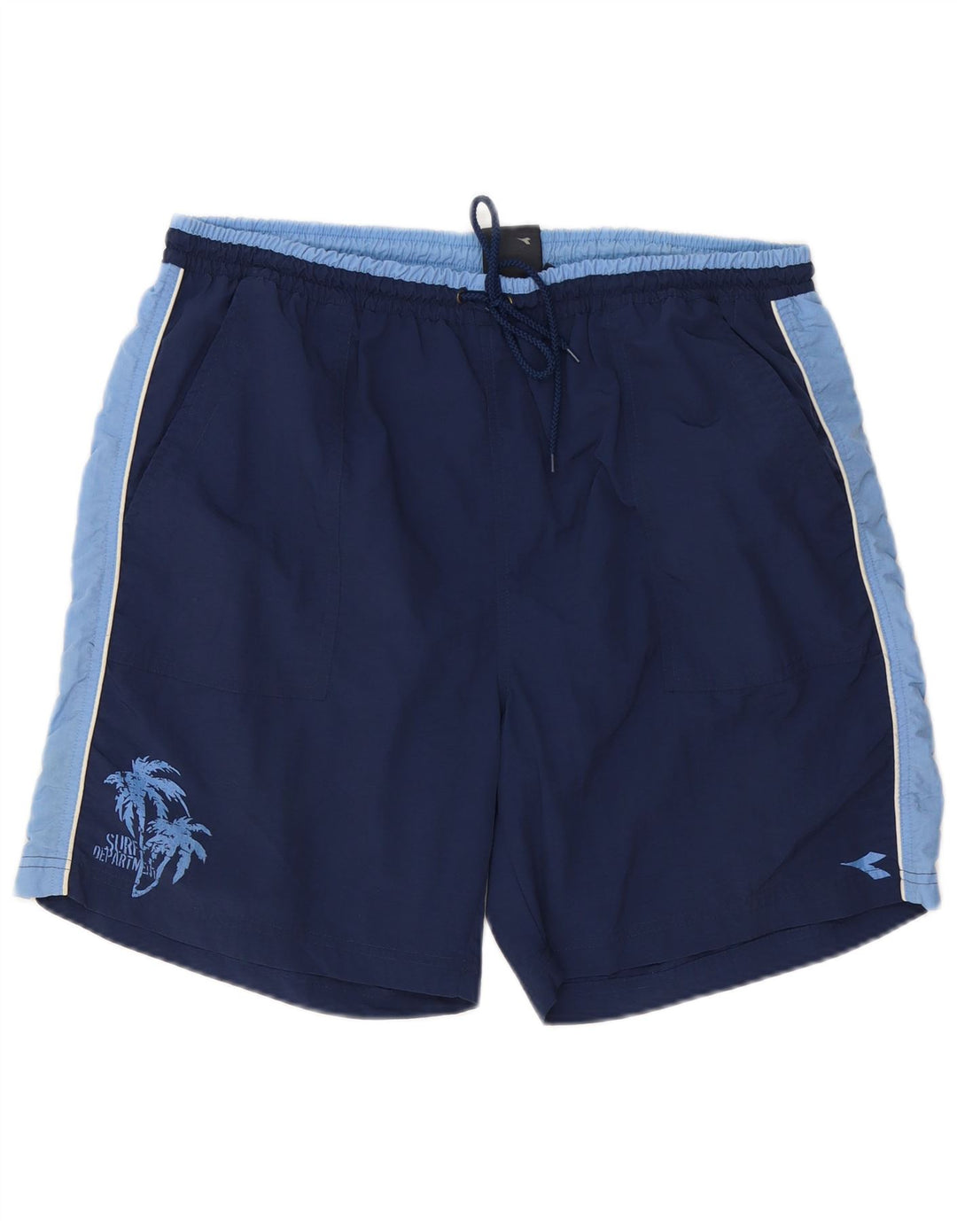 DIADORA Herren-Badeshorts 2XL Marineblaues Colourblock-Polyester