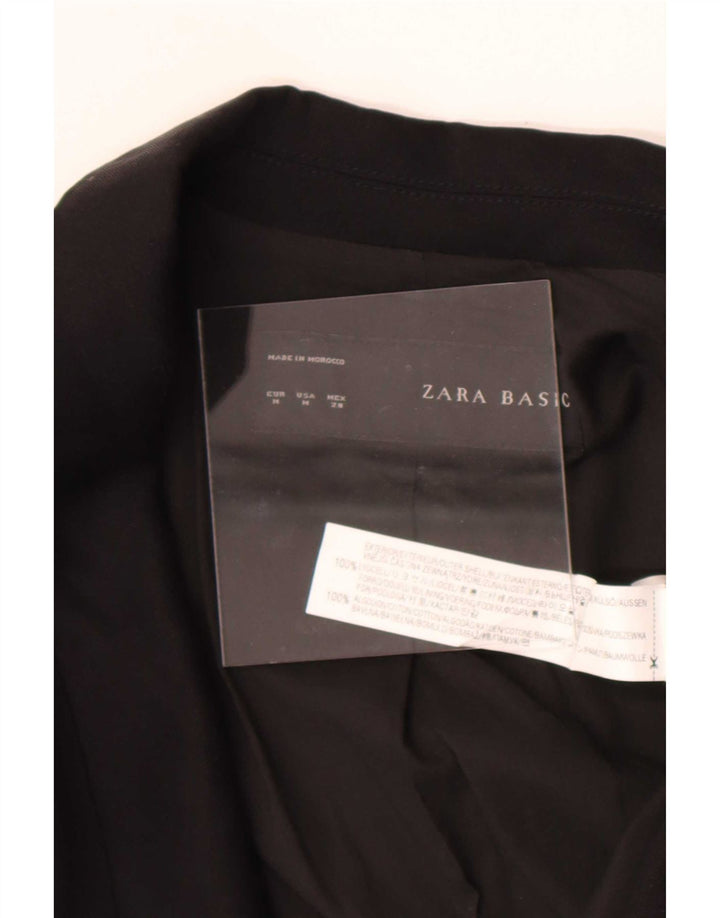 Zara Damen-Blazer mit 3/4-Ärmeln, offen, UK 14, mittelschwarz, Lyocell