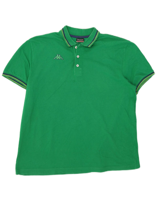 Kappa Herren Poloshirt 3XL Grün gestreift
