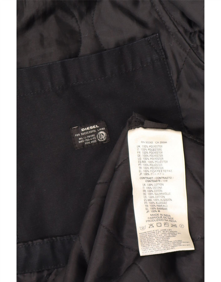 DIESEL Herren Steppjacke UK 38 Mittelschwarzes Polyester