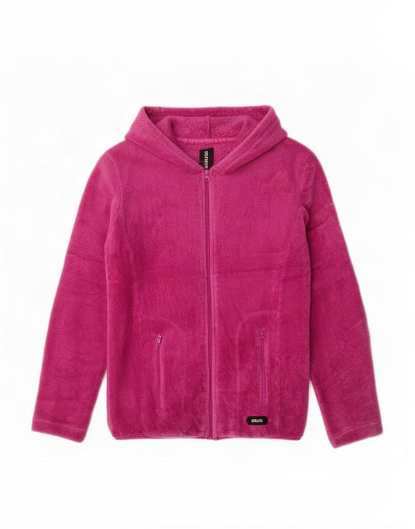 Brugi Damen Kapuzen-Fleecejacke UK 16 Large Pink Polyester