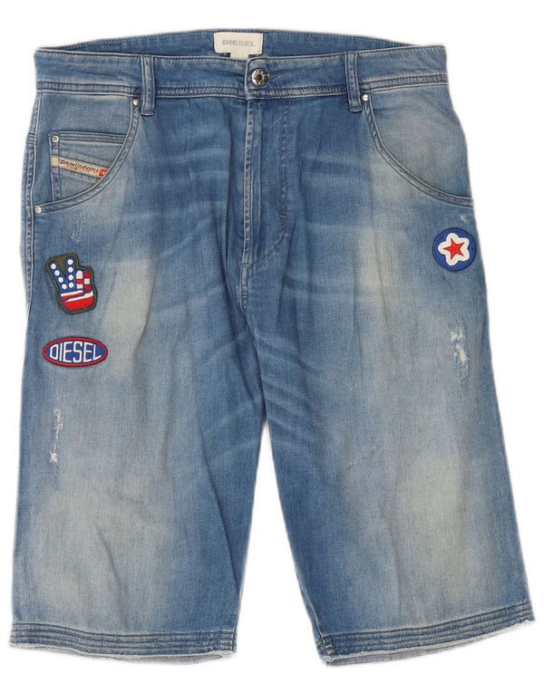 DIESEL Damen Jeansshorts UK 16 Large W32 Blau