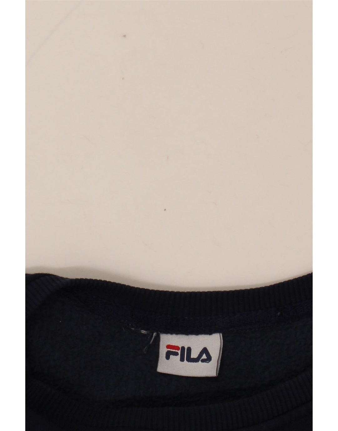 FILA Damen Grafik-Sweatshirt-Pullover UK 12 Medium Navy Blue Colourblock