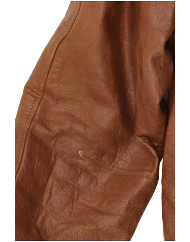 Vintage Herren Lederjacke EU 52 Groß Braun