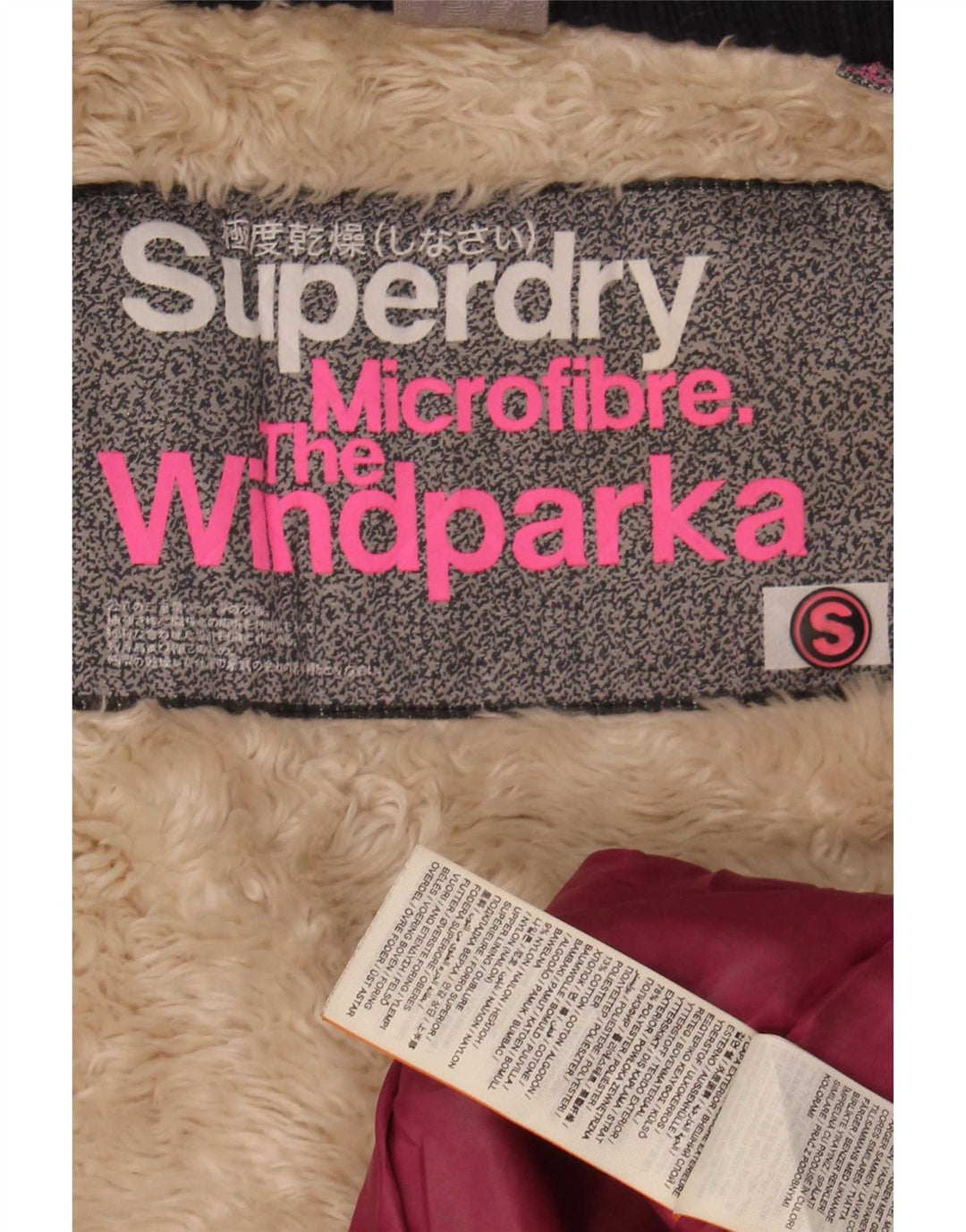 Superdry Damen-Sherpa-Parka mit Kapuze, UK 10, Größe S, Marineblau, Polyester