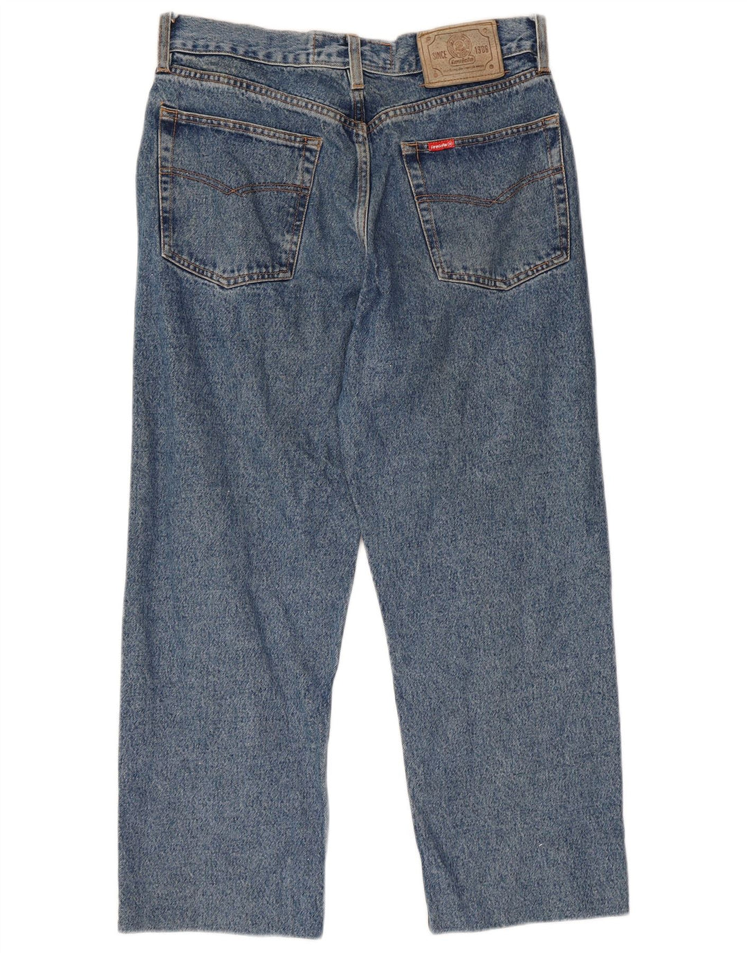 Invicta Herren verkürzte gerade Jeans W32 L24 blaue Baumwolle