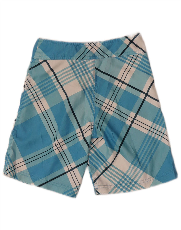 Hurley Jungen Badeshorts mit Grafik, 5–6 Jahre, blau kariert, Polyester