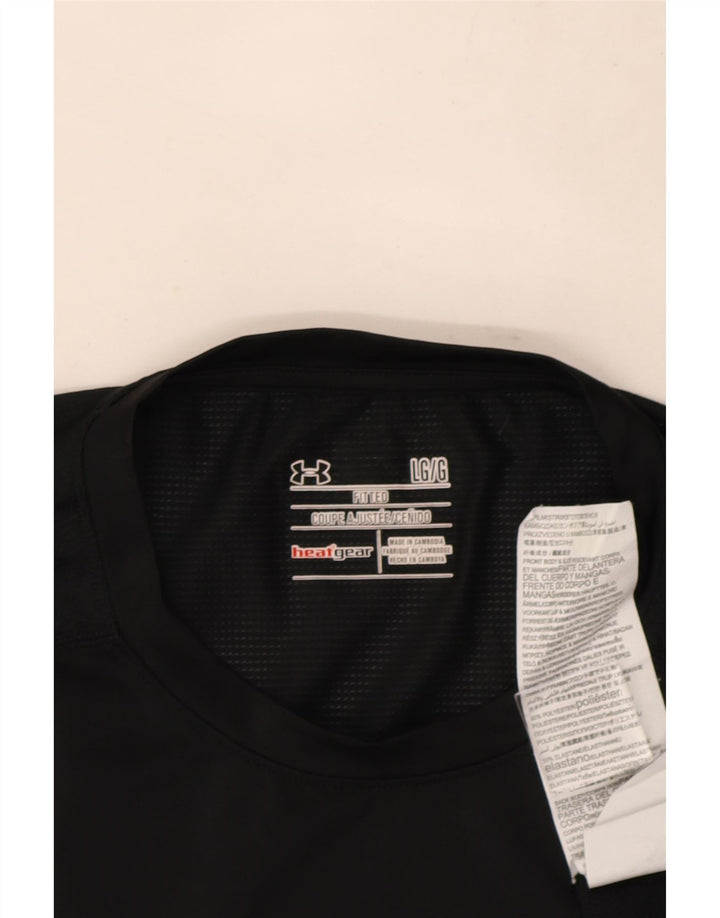 Under Armour Herren Heat Gear T-Shirt Top Large Schwarz Polyester