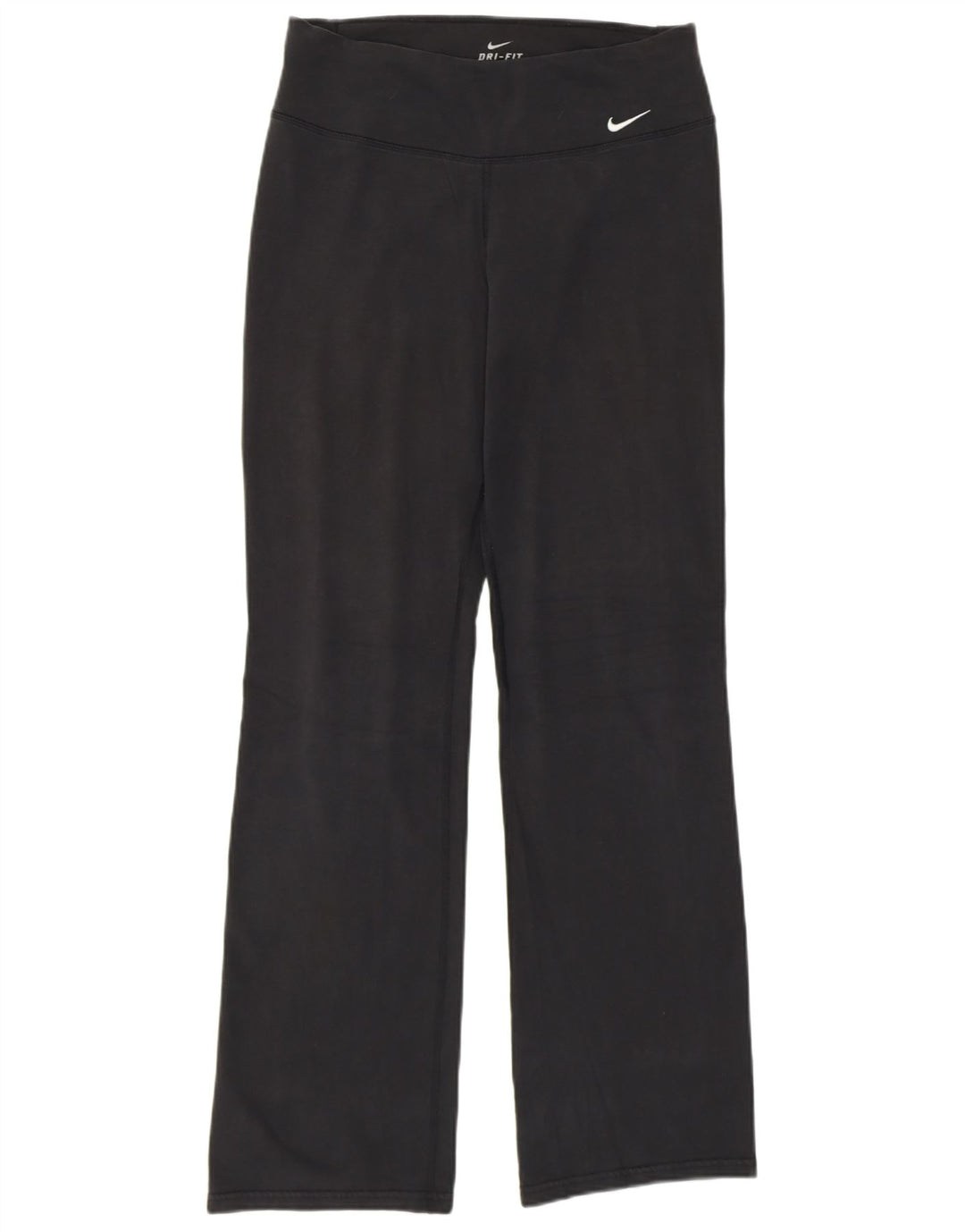 Nike Damen Dri Fit Trainingshose UK 12 Mittelschwarze Baumwolle