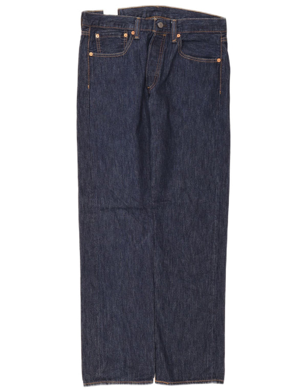 Levi's Herren 501 Straight Jeans W32 L32 Marineblaue Baumwolle