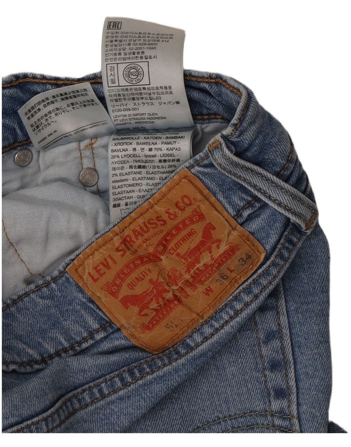 Levi's Herren 516 Straight Jeans W36 L34 Blaue Baumwolle