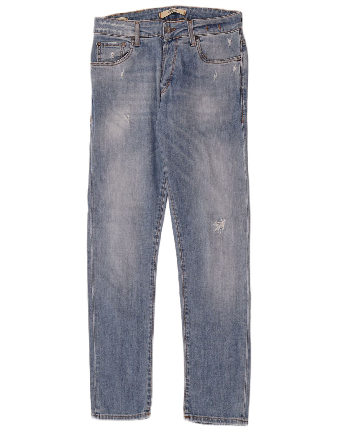 Liu Jo Herren Distressed Slim Jeans W30 L32 Blaue Baumwolle