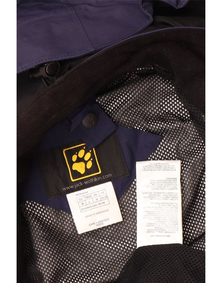 JACK WOLFSKIN Herren Regenjacke UK 36/38 Medium Navy Blue Colourblock