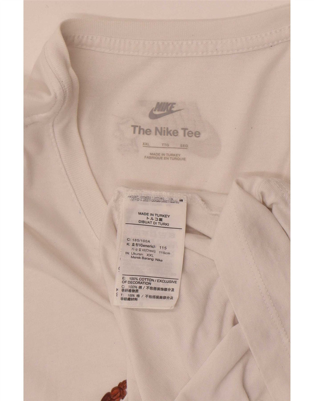 Nike Herren Grafik T-Shirt Top 2XL Weiße Baumwolle