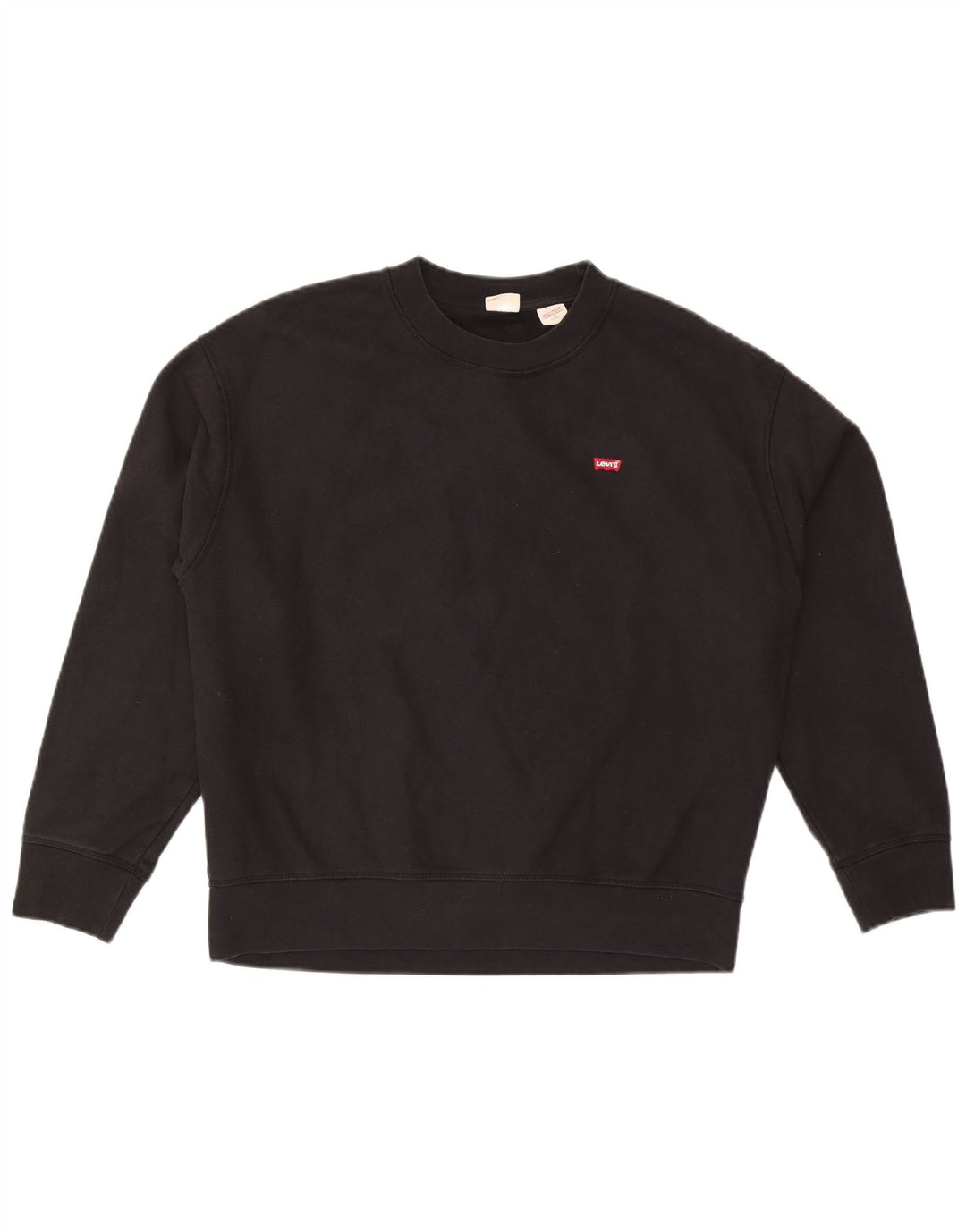 Levi's Herren-Sweatshirt-Pullover, groß, schwarze Baumwolle