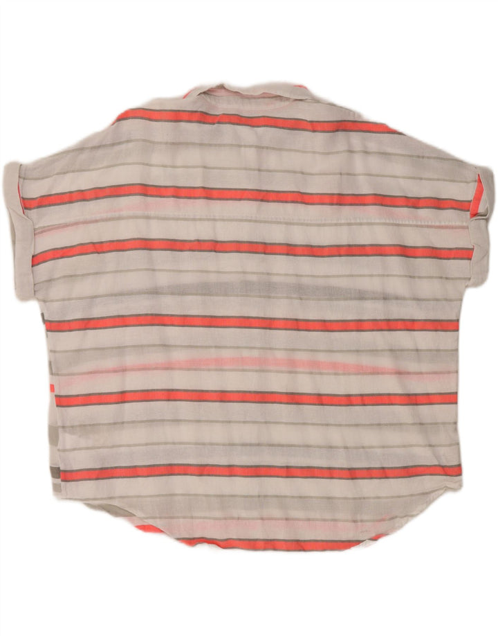 Joules Damen Kurzarmhemd UK 14 Large Mehrfarbig gestreift