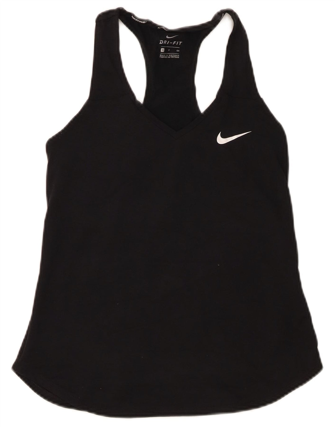 Nike Damen Dri Fit Vest Top UK 8 Small Schwarz